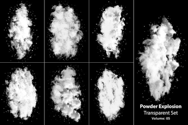 PSD powder explosion smoke transparent set