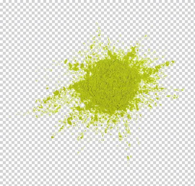 Powder green tea isolated premium psd