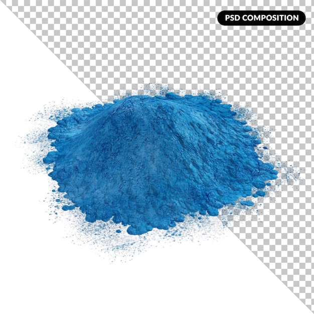 PSD powder isolated 3d