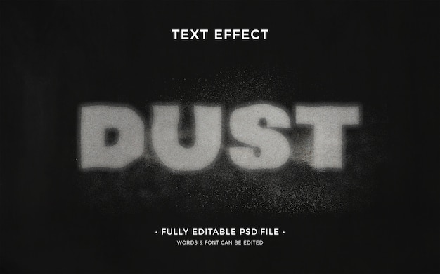 PSD powder text effect