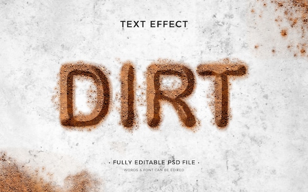 PSD powder text effect