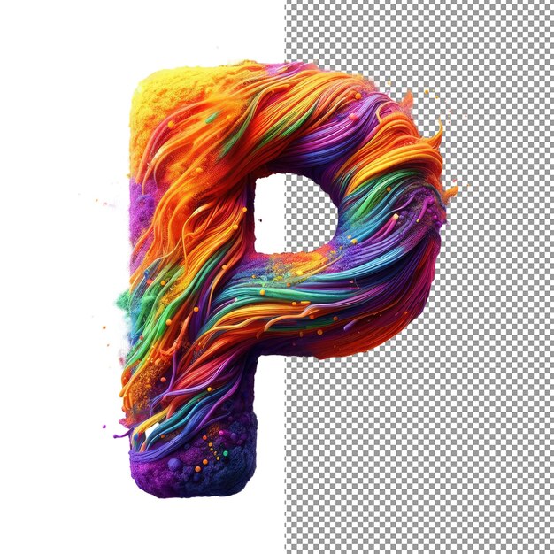 PSD powdered expression png background holi powder letter design