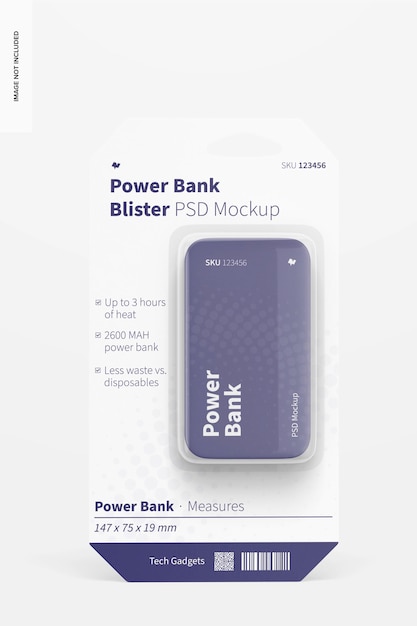 Power Bank-blistermodel, vooraanzicht