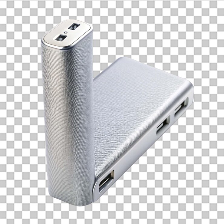 PSD power bank isolated on transparent background