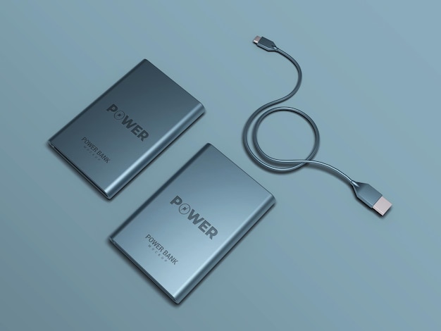 PSD power bank mockup