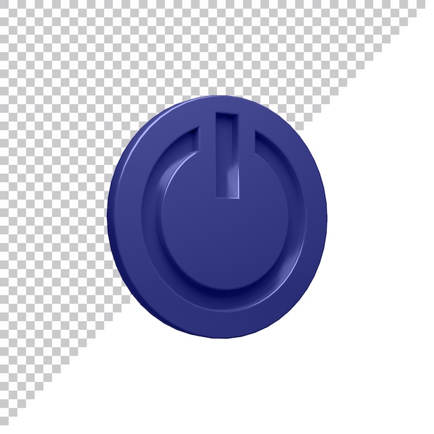 PSD power on button icon violet on a transparent background button power pushbutton power