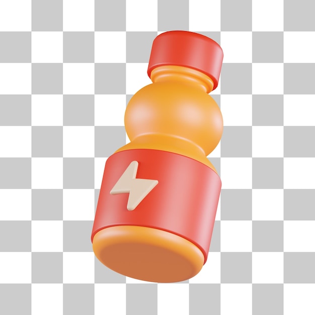 PSD power drink 3d icon
