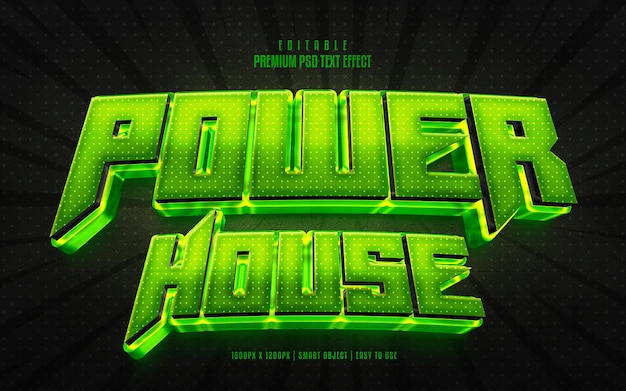 PSD power house fully editable premium psd text effect