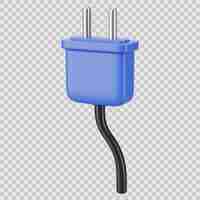 PSD power plug 3d icon