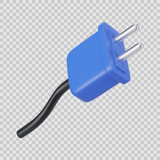 PSD power plug 3d icon