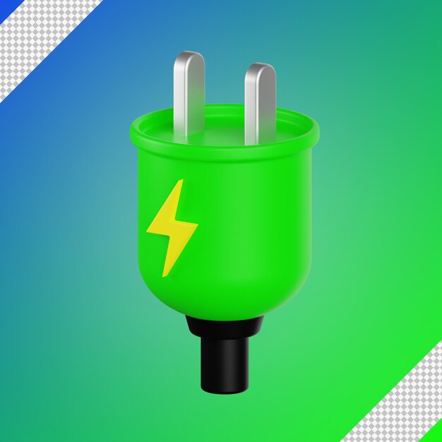 PSD power plug 3d illustration