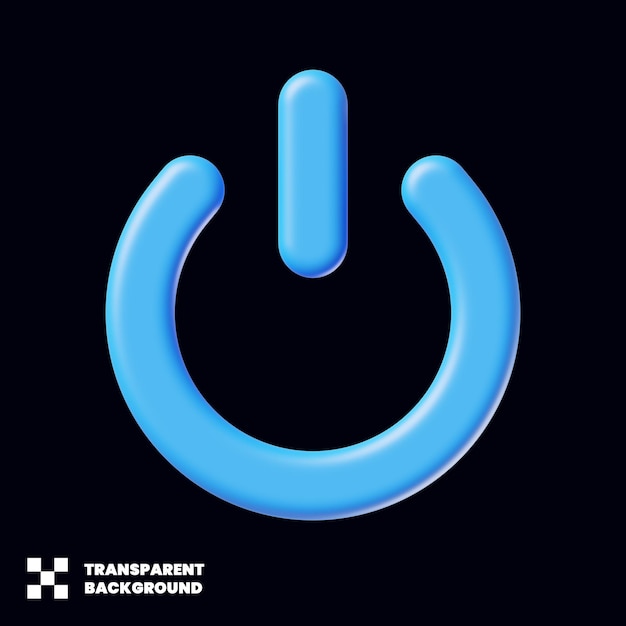 Power Sign On Off Icon In 3D Render