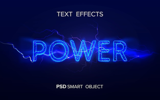 Power text effect smart object