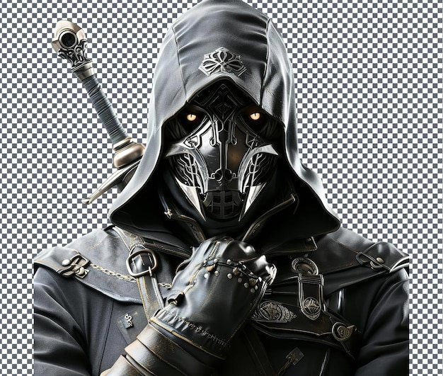 PSD powerful corvo attano dishonored isolated on transparent background