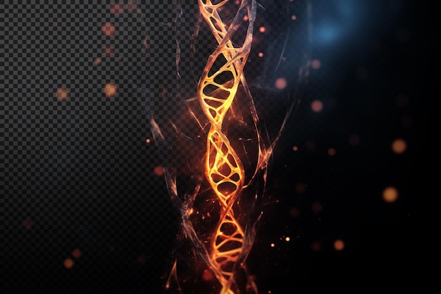 PSD powerful energy dna on transparent background