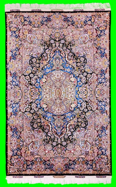 PSD Мощная промышленная фотография, раскрывающая сложную красоту персидских узоров, тканых в ковер