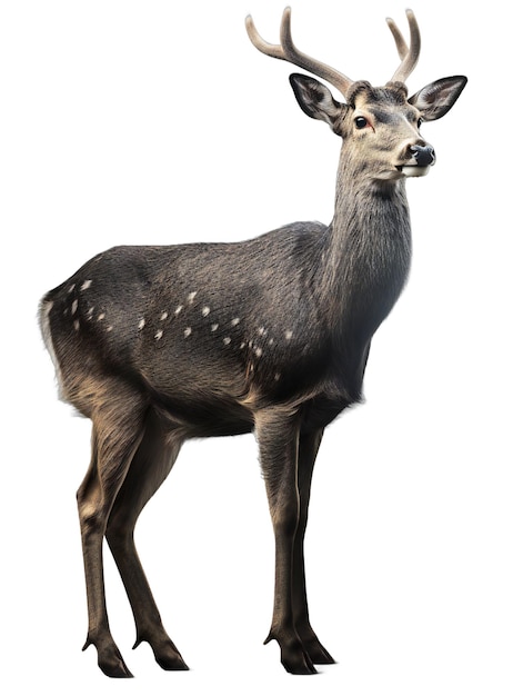 PSD powerful presence a fullbody deer on a transparent background