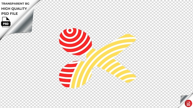 PSD powszechne narzędzia psd ikona wektora czerwony żółty striped psd przezroczysty
