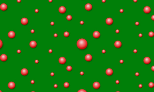PSD powtarzający się wzór czerwonych bombek na zielonym tle