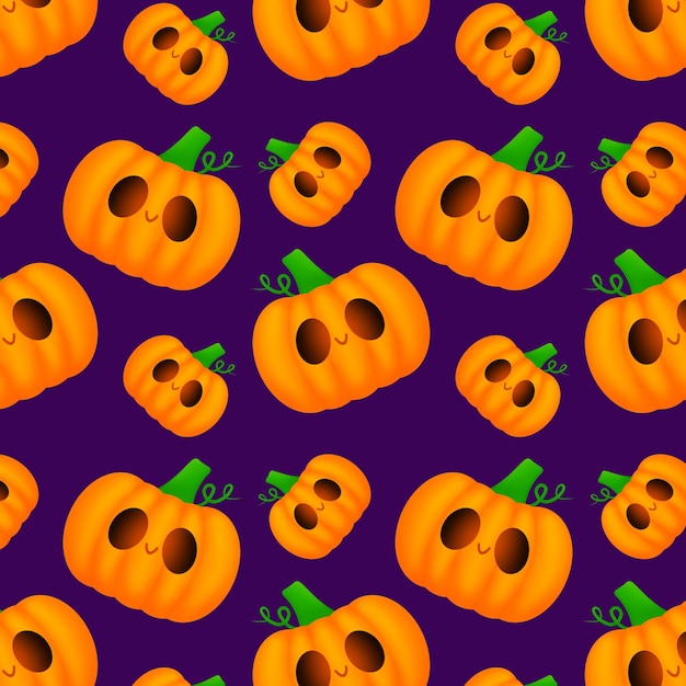 Powtarzający się wzór dyni halloweenowych