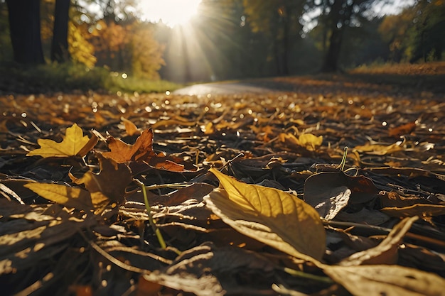 PSD prachtig landschap van bergen en bossen in de herfst