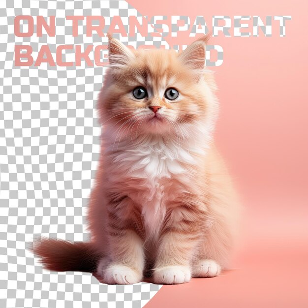 Prachtige kleine kat geïsoleerd op transparante achtergrond