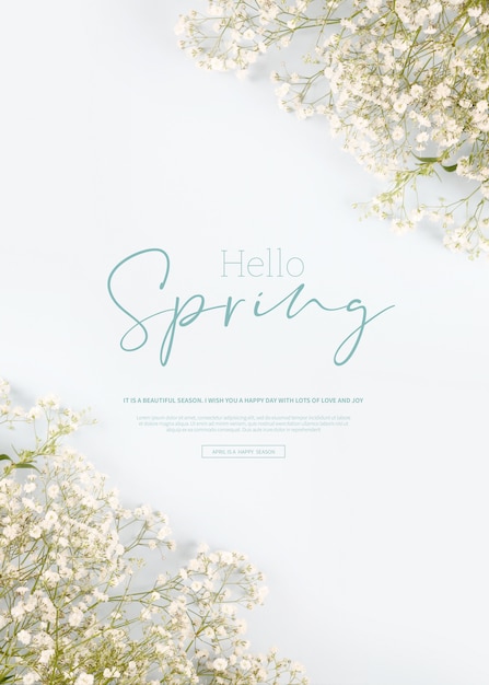 Prachtige lente bloemen banner, seizoen thema, Hallo lente