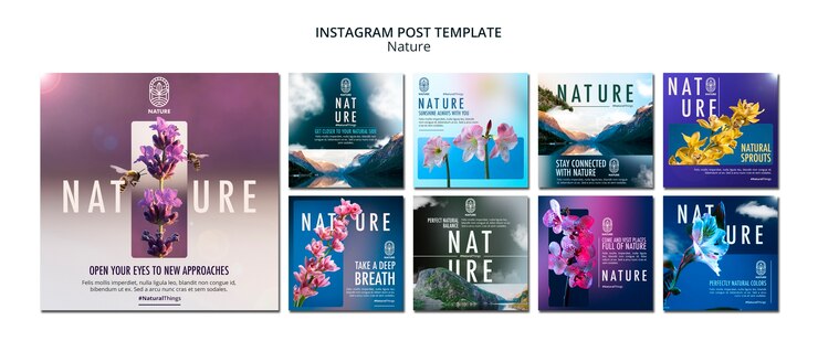 PSD prachtige natuur instagram post