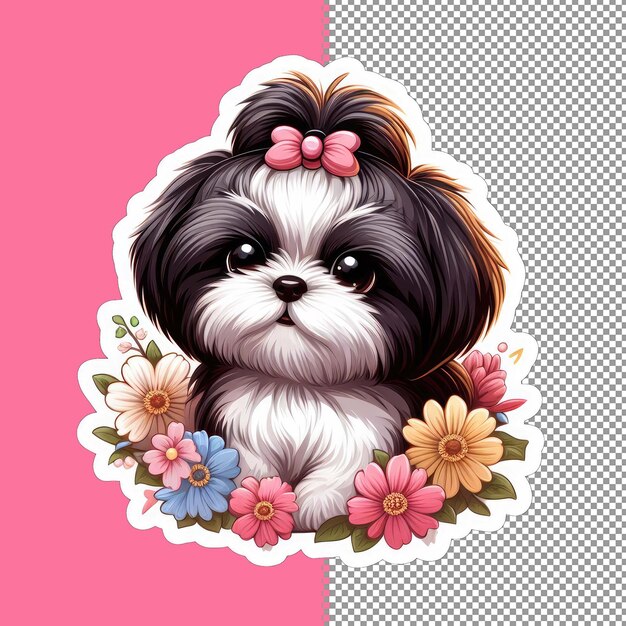 PSD prachtige puppy illustratie in vector png