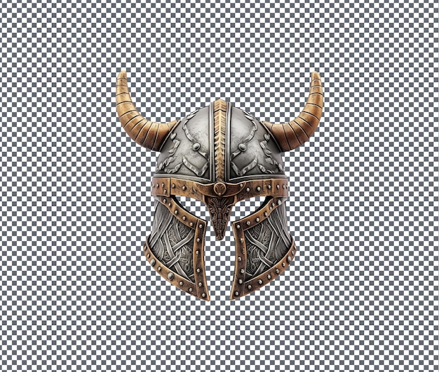 PSD prachtige viking helm geïsoleerd op transparante achtergrond