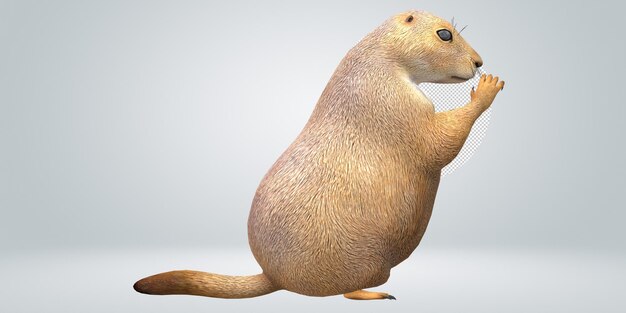 PSD prairie dog isolated on a transparent background