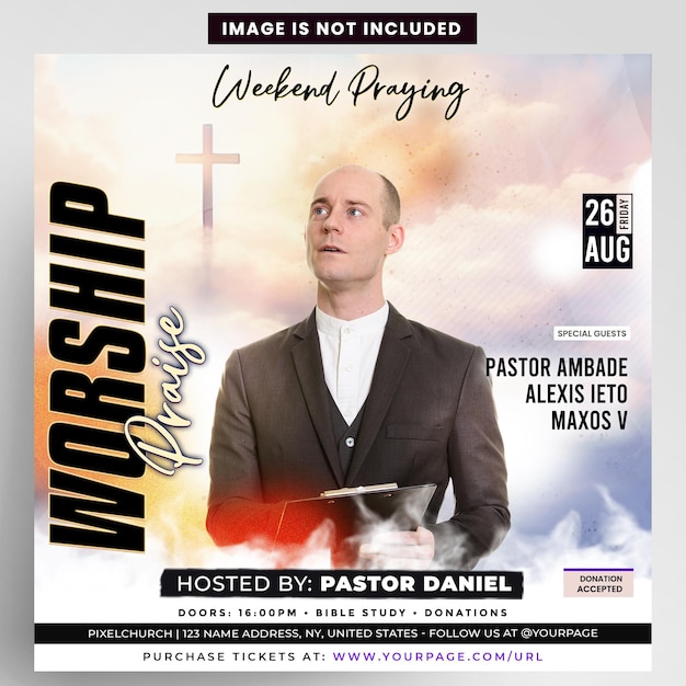 Praise and worship flyer event template