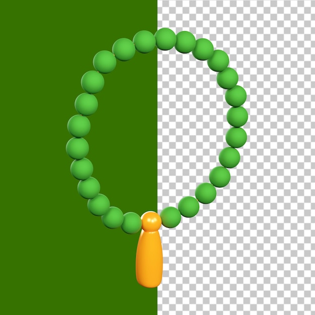 Prayer beads 3d illustration