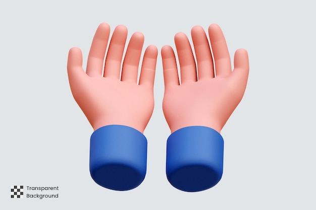 기도 손 3D 일러스트