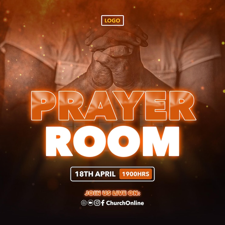 PSD prayer room service flyer design template