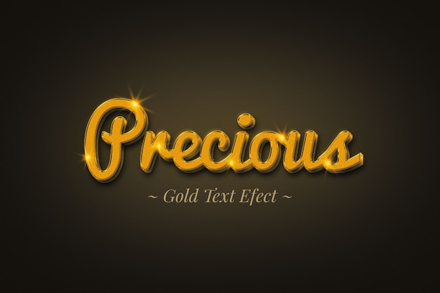 Precious gold text effect