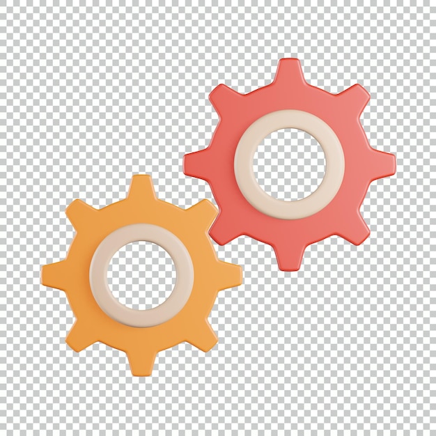 PSD preference gear 3d icon