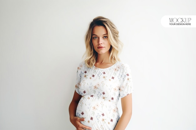 PSD pregnancy clothes mockup design