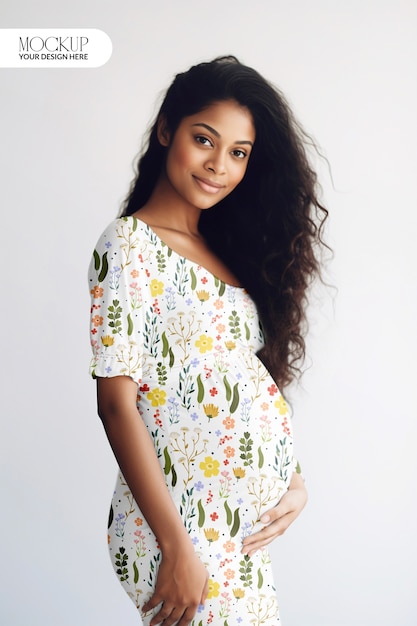 Pregnancy clothes mockup design