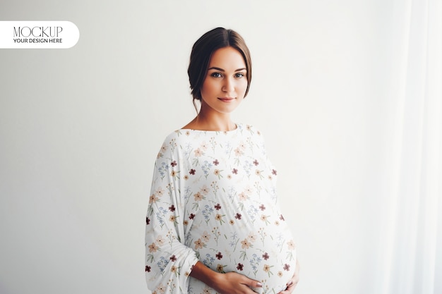 PSD pregnancy clothes mockup design