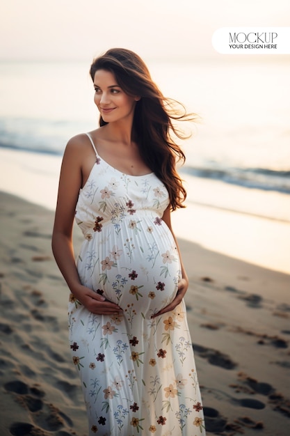 Pregnancy clothes mockup design