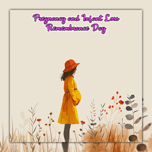 PSD pregnancy and infant loss remembrance day and world prematurity day for social media post