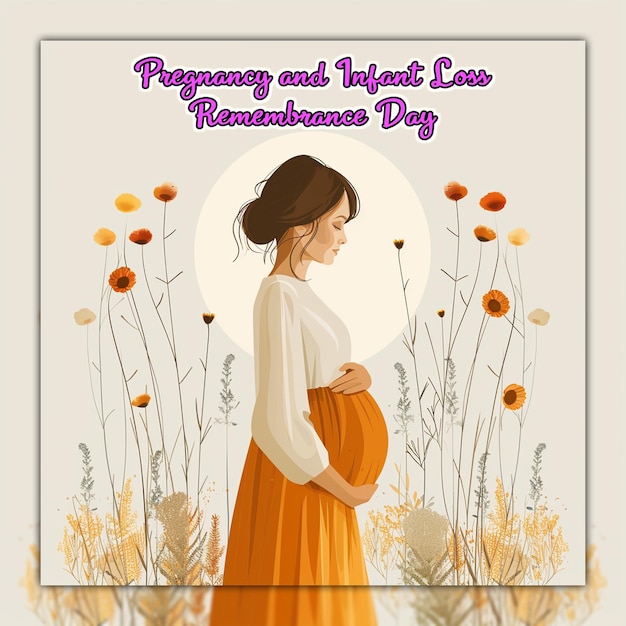 PSD pregnancy and infant loss remembrance day and world prematurity day for social media post