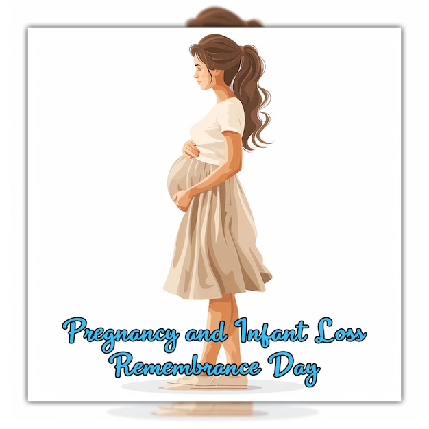 Pregnancy and infant loss remembrance day and world prematurity day for social media post