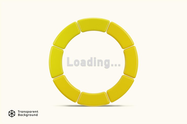 PSD preloader icon 3d rendering vector illustration