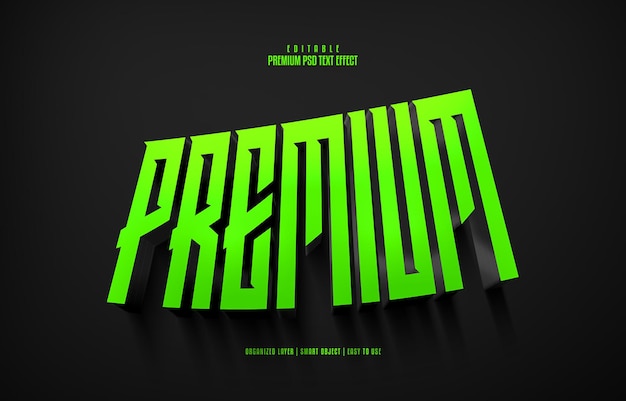 Premium 3d editable premium psd text effect