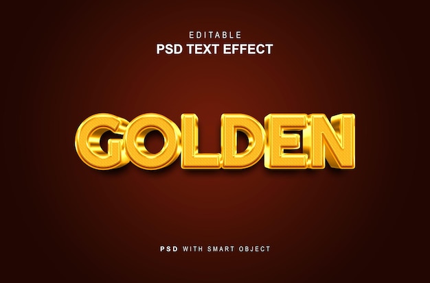 Effetto testo oro 3d premium