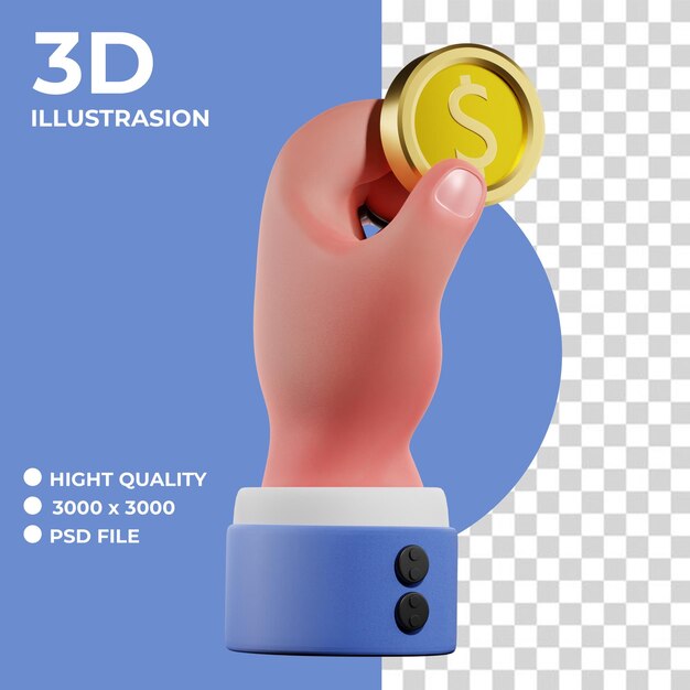 Premium 3D Icon Hands