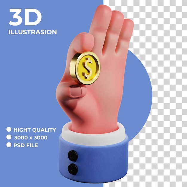 Premium 3D Icon Hands