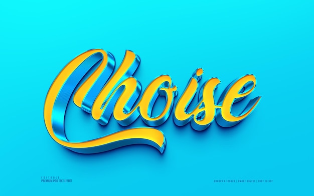 PSD premium 3d psd text effect